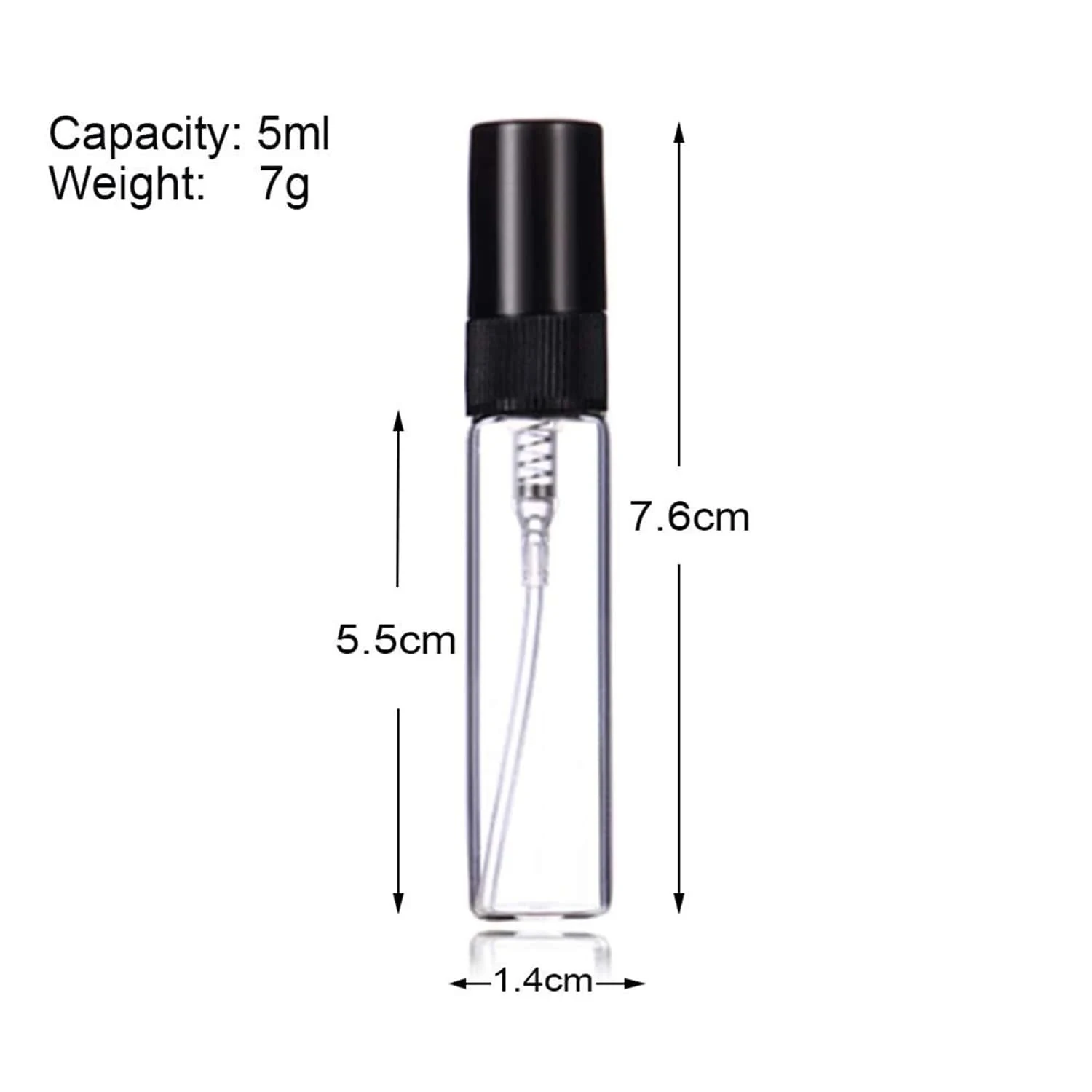 20pcs+4 accessories 5ml mini perfume spray glass bottle with 20 spray bottles, 2 funnels, 2 droppers Refillable perfume bottle