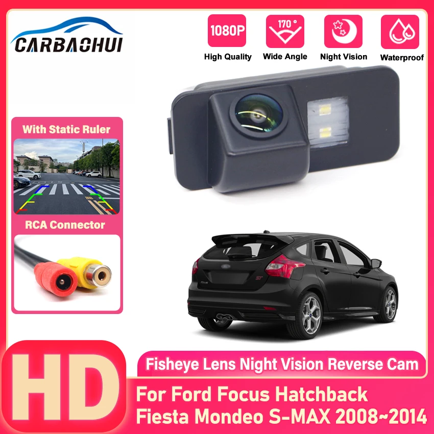 CCD HD 1080P Night Vision Car License Plate Light Rear View Camera For Ford Focus Hatchback Fiesta Mondeo S-MAX 2008~2014