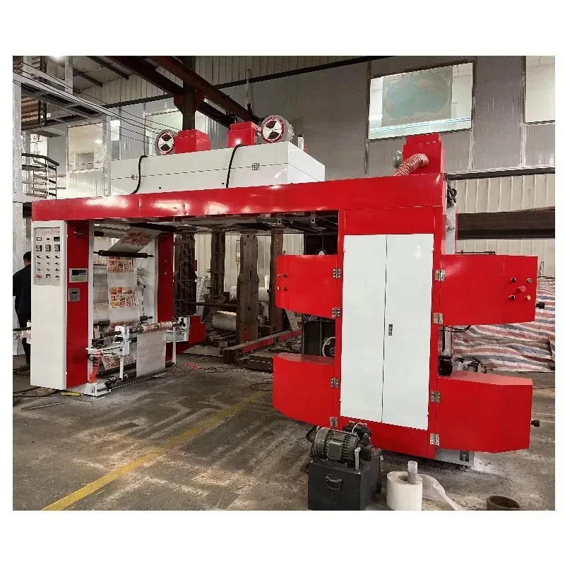YG Customized High Speed 120m/Min 4-Color Automatic Flexo Plastic Bag Printing Machine Multi-Purpose PE PP OPP BOPP Film Shirt P