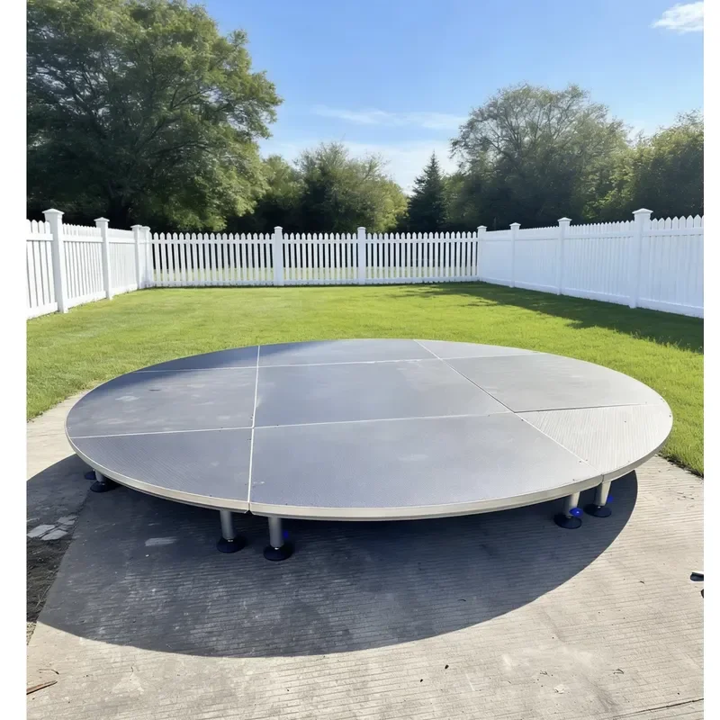 Affordable and Portable Outdoor Aluminum Circular Stage Equipment Suitable for a Variety of Events.