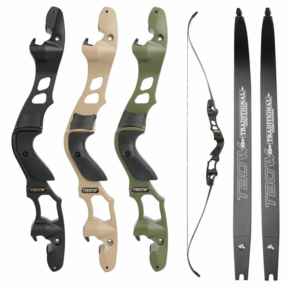 

Archery 25-65lb Takedown Recurve Bow 62inch ILF Interface Aluminum Alloy 19" Riser For Adult Youth Outdoor Hunting Shooting