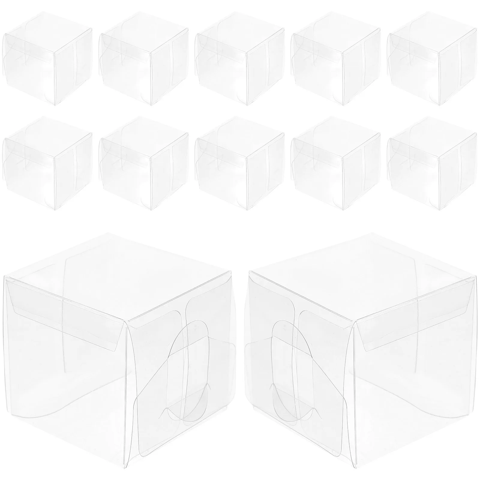 

25 Pcs Transparent Gift Box Unique Boxes Clear for Treats Container Practical Square Candy Packaging Pvc Chocolate