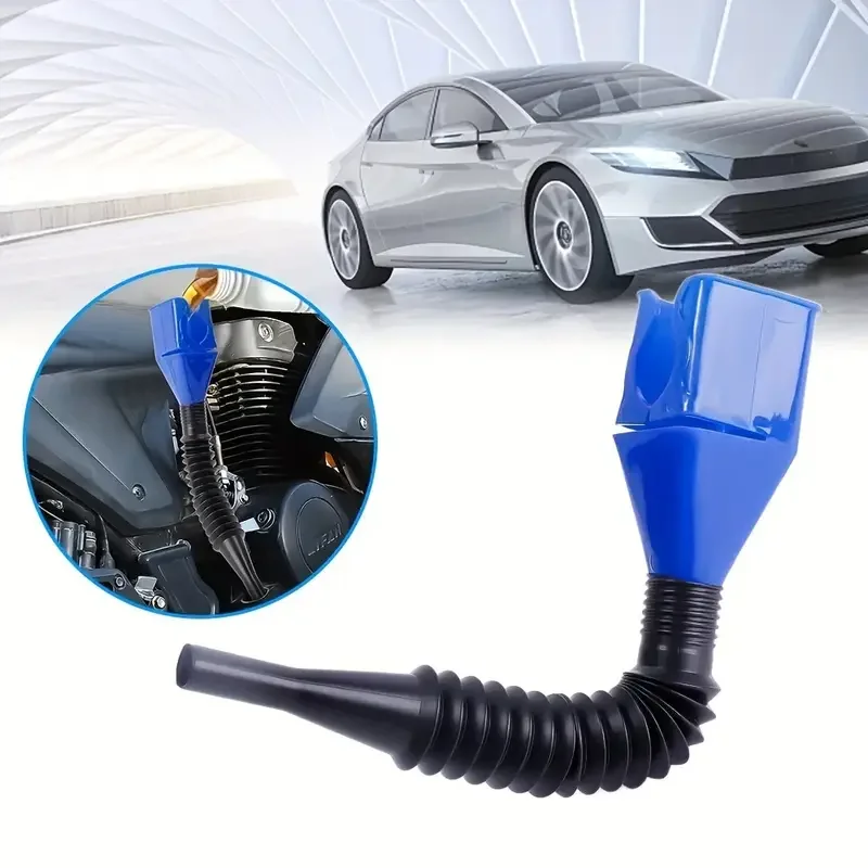 1/8pcs Telescopic Car Refueling Funnel Universal Engine Oil Gasoline Filter Transfer Funnels Tool Foldable Portable Funnels