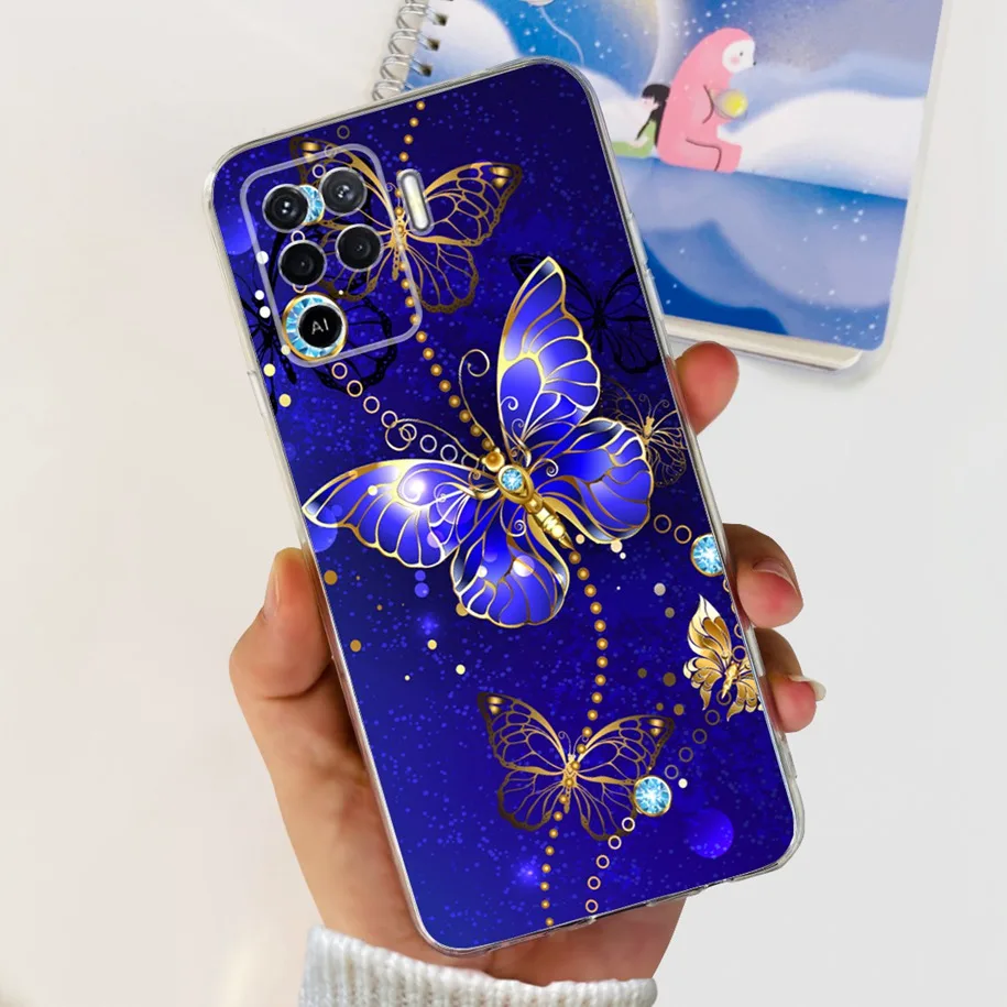 For OPPO A94 5G Case CPH2211 Luxury Marble Cartoon TPU Transparent Phone Case For OPPO A94 CPH2203 A 94 OPPOA94 Shockproof Cover