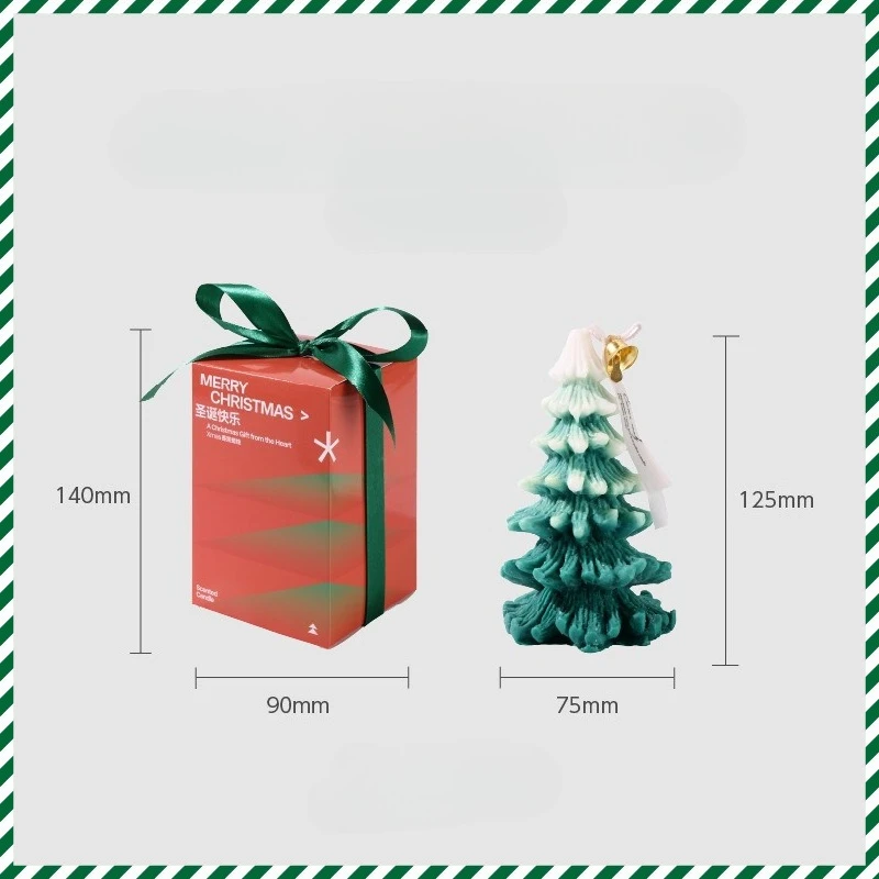 New Year Christmas Aromatherapy Candle Gift Christmas Tree Shaped Home Decoration Soy Wax Candles view 6