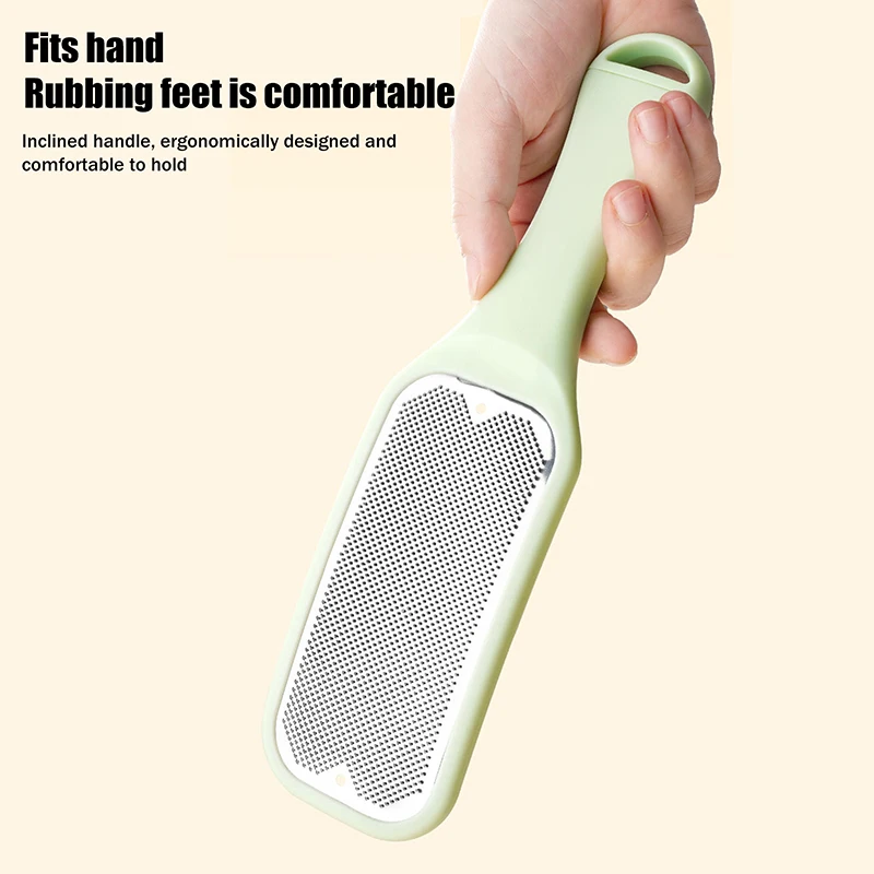 1PCS Foot File Stainless Steel Foot Scraper Callus Remover Pedicure Tool Rectangular Foot Grater with Hanging Hole Easy Storage