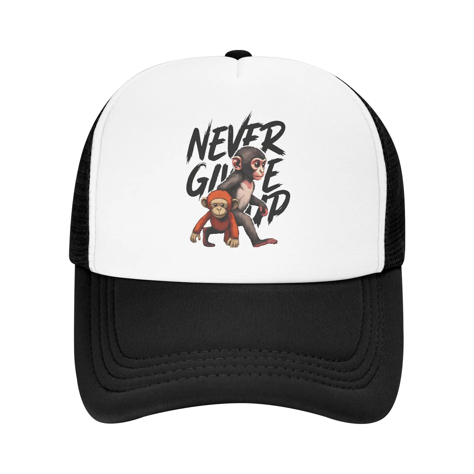 Punch Monkey Never Give Up Casual Baseball Cap Summer Trucker Hat Breathable Outdoor Sports Snapback Cap Male Baseball Caps