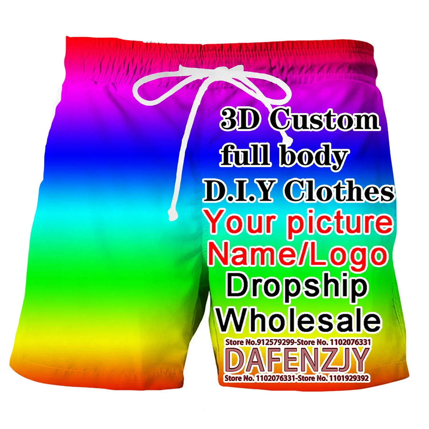 2024 Summer Personality T Shirt Custom Shorts Casual Breathable Beach 3D Shorts For Men