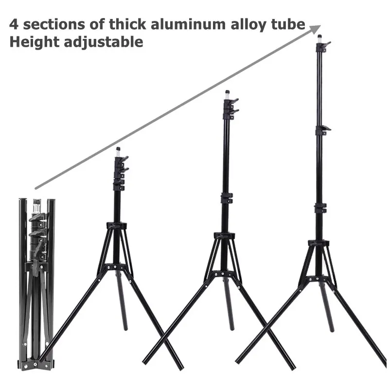 NAGNAHZ-trípode de aleación de aluminio para iluminación fotográfica, soporte de Luz Portátil plegable, montaje de Flash para cámara de fotografía, 78 pulgadas