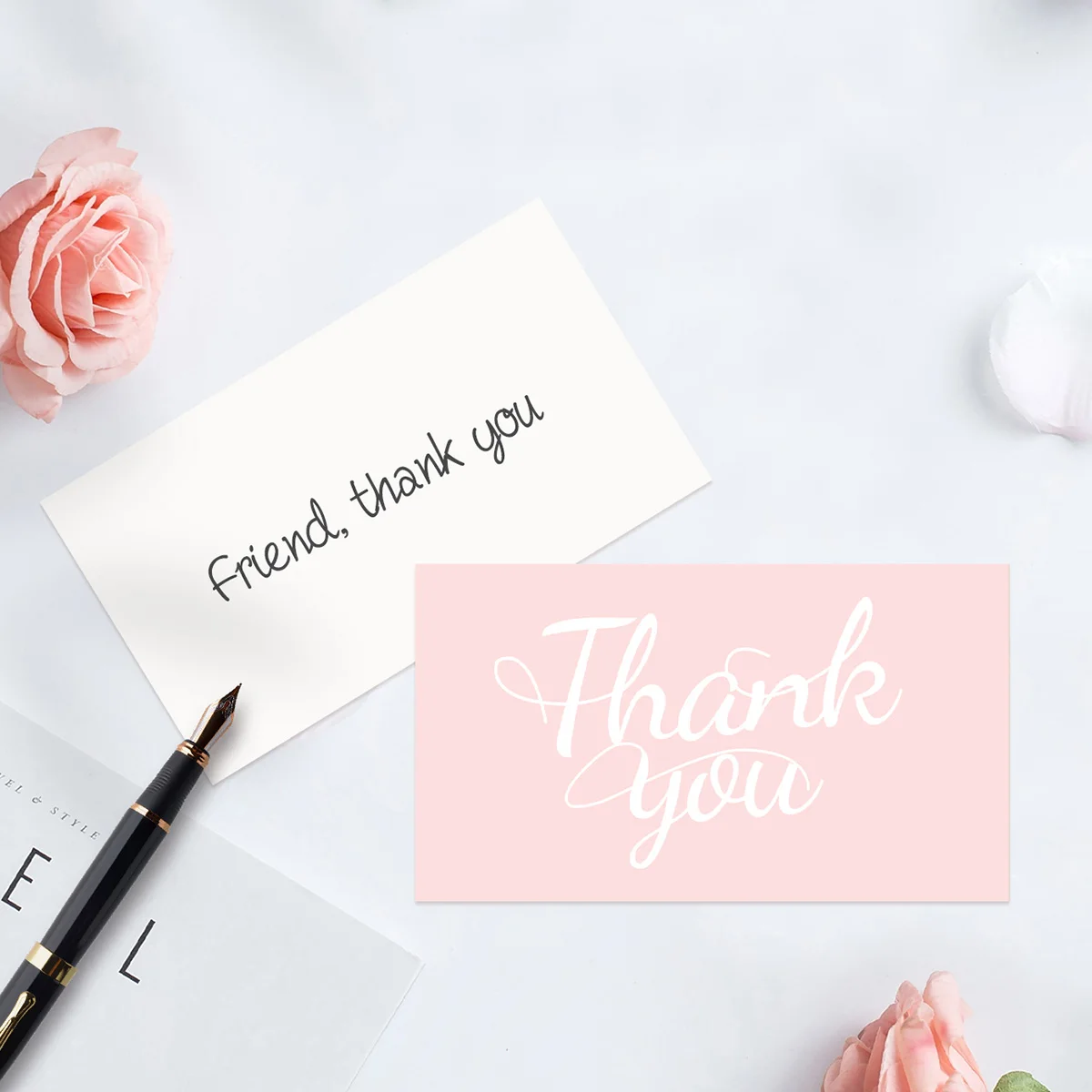 50pc 3.5x1.9inch Thank You Cards for Supporting My Small Business,Thank You Card Commercial Decoration Label for Gift Packaging