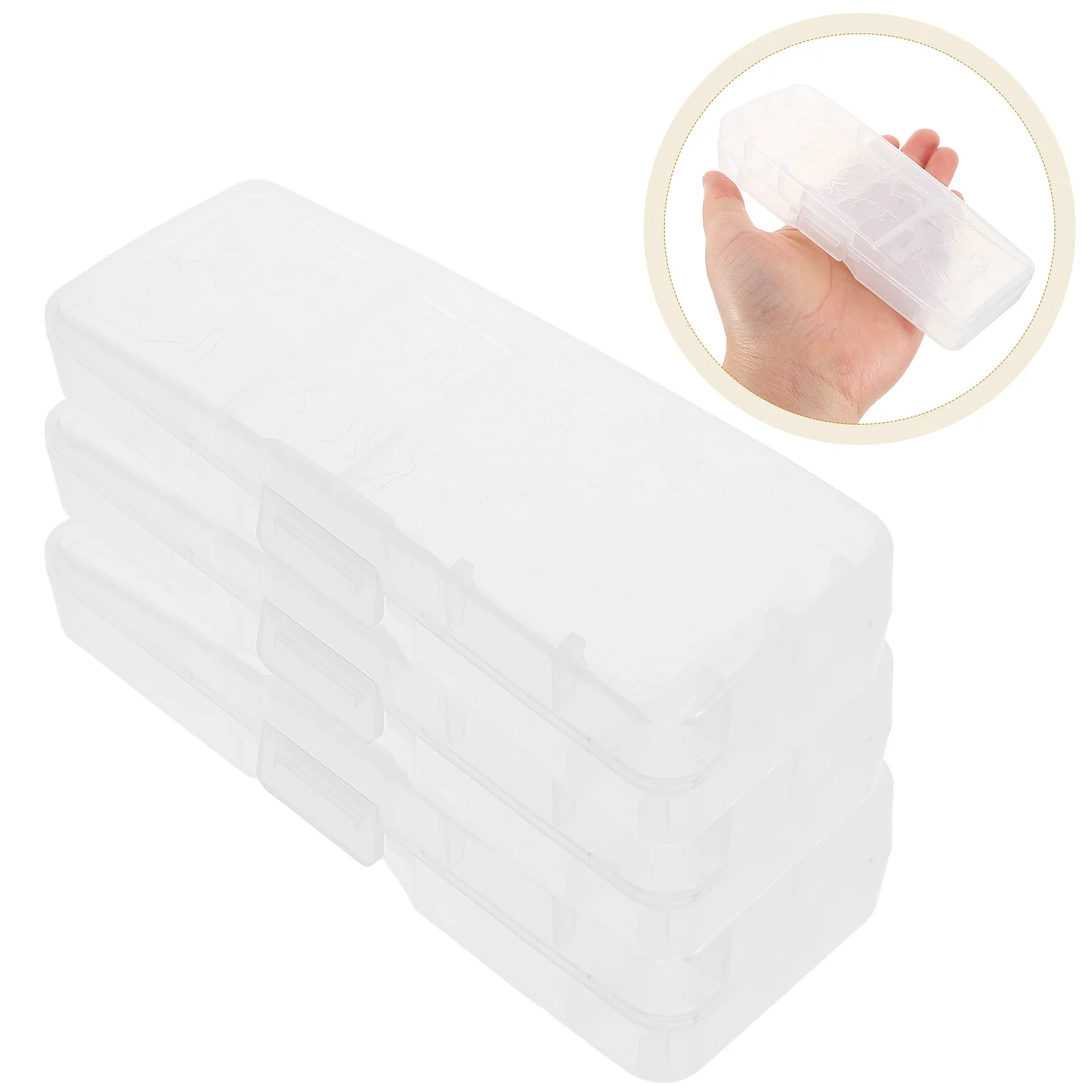 

3 PCS Razor Storage Box Plastic Travel Containers Clear Hair Shaving Case Barber Protective