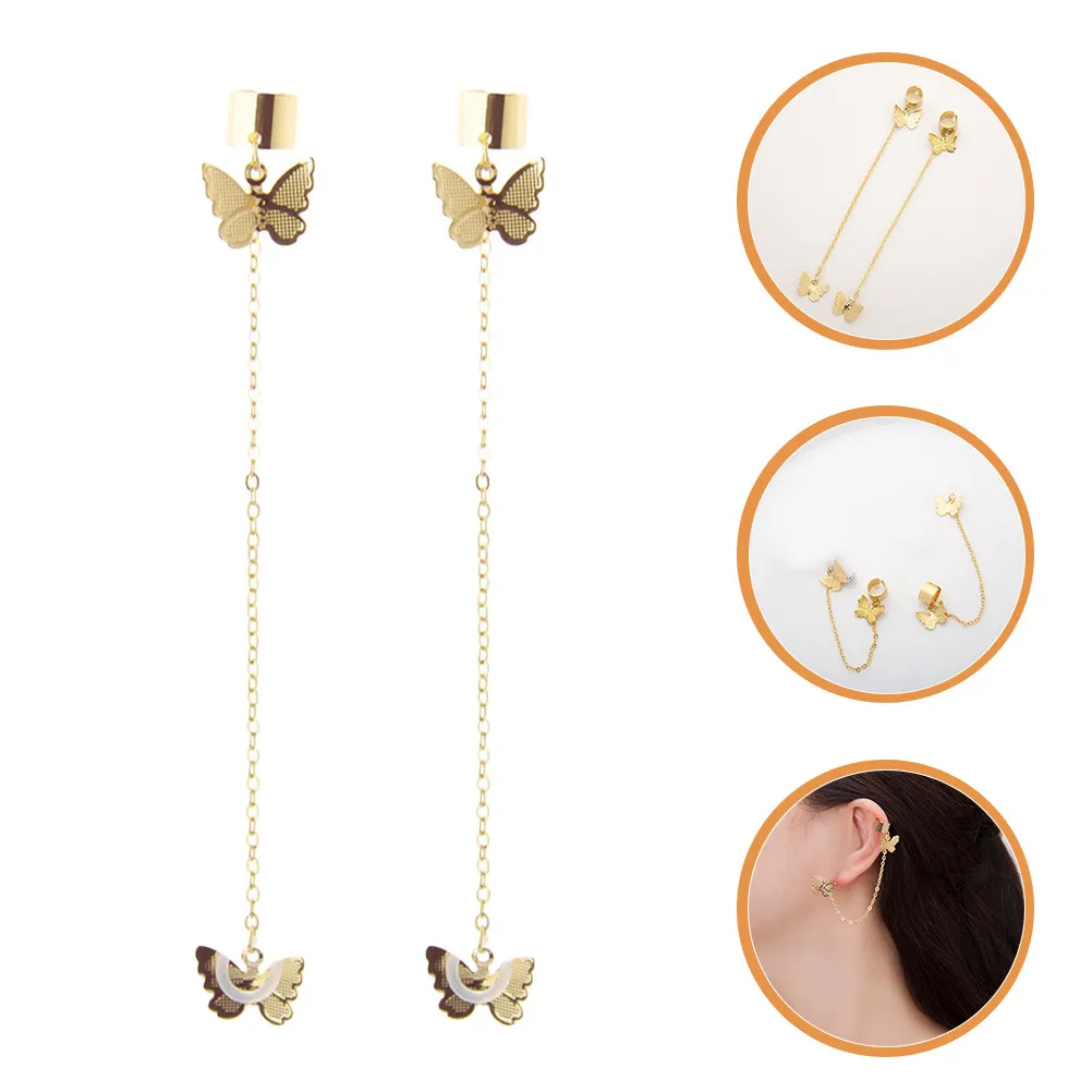 1Pair Wireless Earphone Holder Ear Cuffs Earphone Anti Lost Earrings for Gym Office Running School Fashion Chic