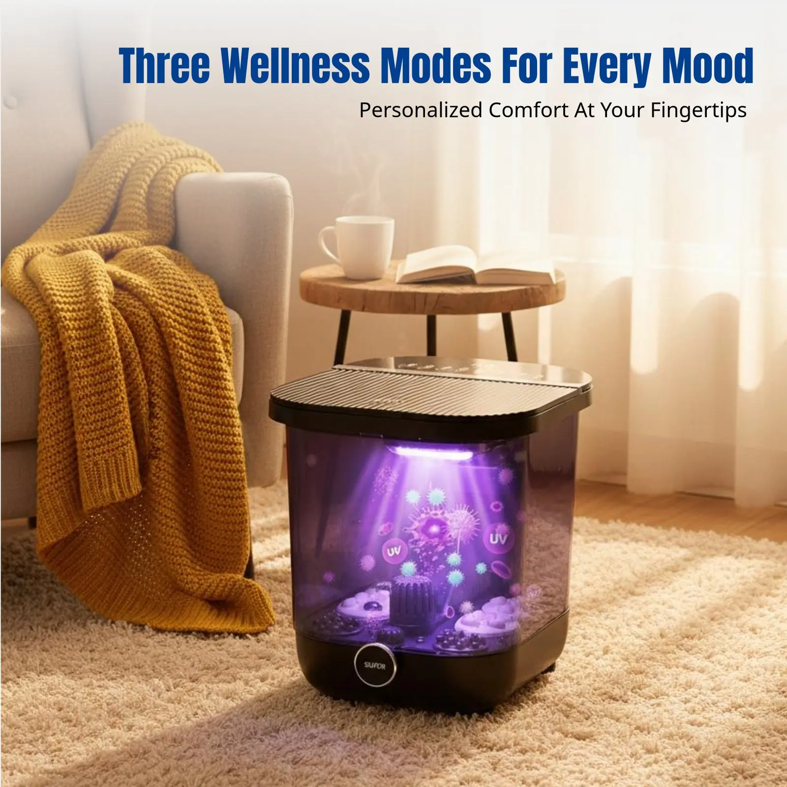 

Гидромассажная ванночка для ног с подогревом, постоянной температурой, электрическим автоматическим массажем, глубоким баком, интеллектуальная оздоровительная ванна для ног для дома