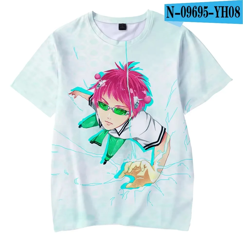 Saiki Kusuo No Sai-Nan T-shirt for Men Women Kids Harajuku Funny T shirt Costume Summer Kawaii Unisex Anime Tops Mens Clothing