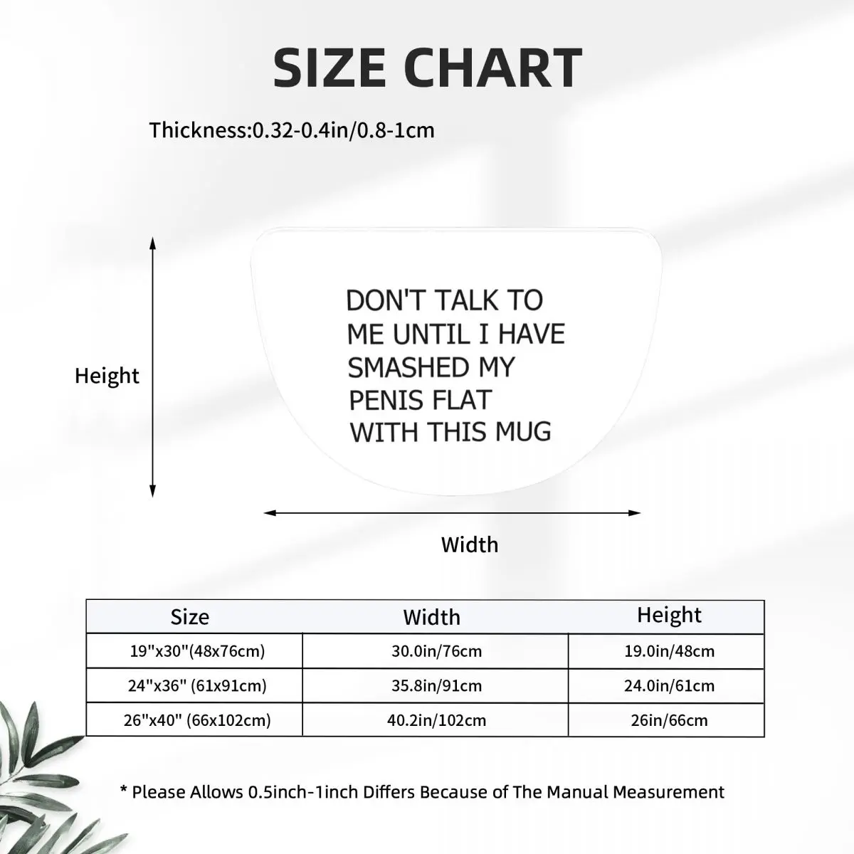 Don't Talk To Me Until Mug Soft Flannel Half Round Doormat Non Slip Bathroom Mat Absorbent Floor Carpet for Home Bedroom