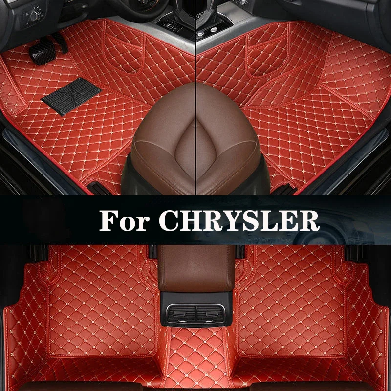 

New Side Storage Bag With Customized Leather Car Floor Mat For CHRYSLER 200 200S 300 300C 300S(Touring) Grand Voyager Auto Parts