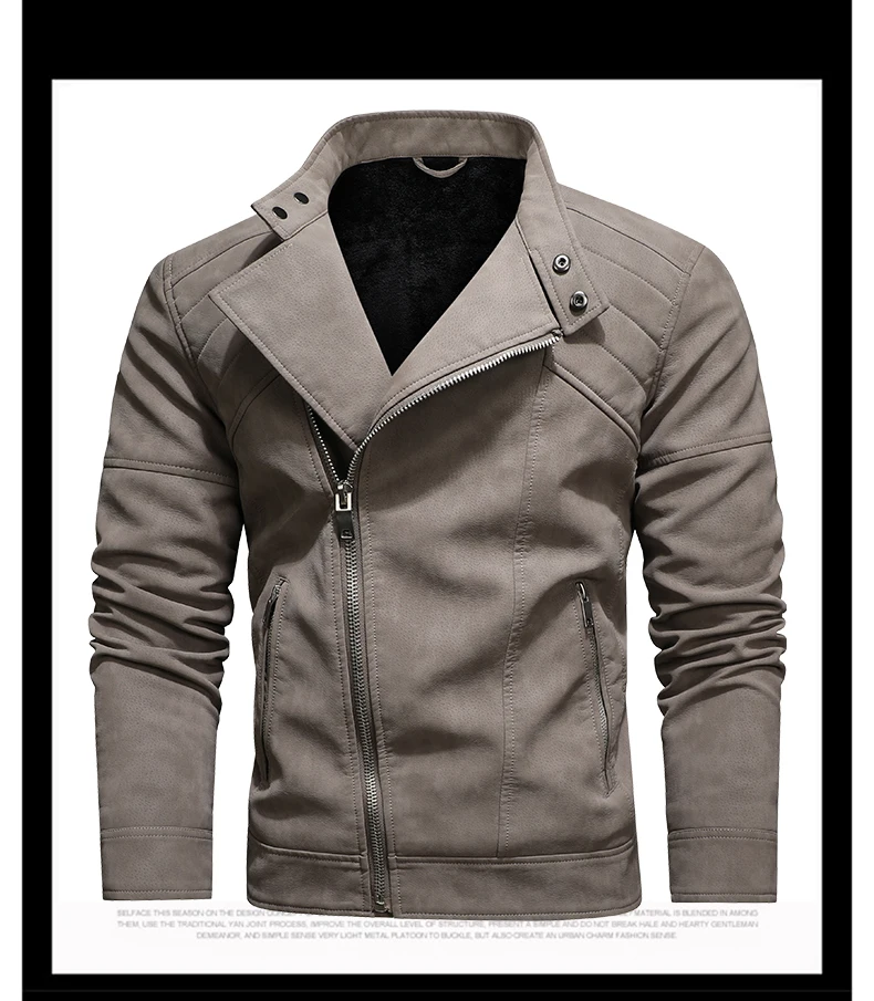 2025 Fashion Leather Jacket Men Winter Fleece Warm Zipper Motorcycle Coats Mens Fashion New Biker PU Jackets Slim Overcoat 77 S3d430d84628e44198f309482150d5d076