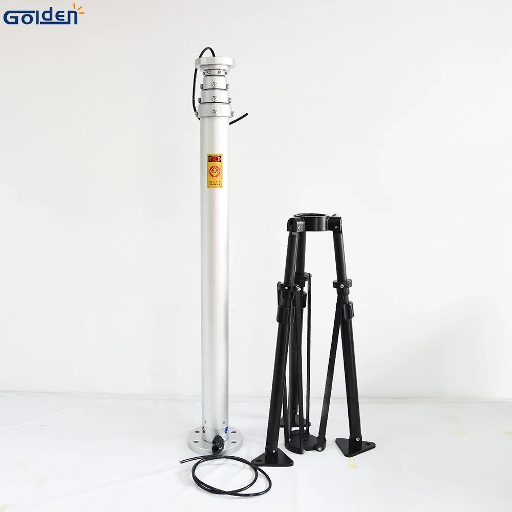 Tripod Stand Lightweight Telescoping Pole Construction Air-Cushioned Aluminum Telescoping Mast