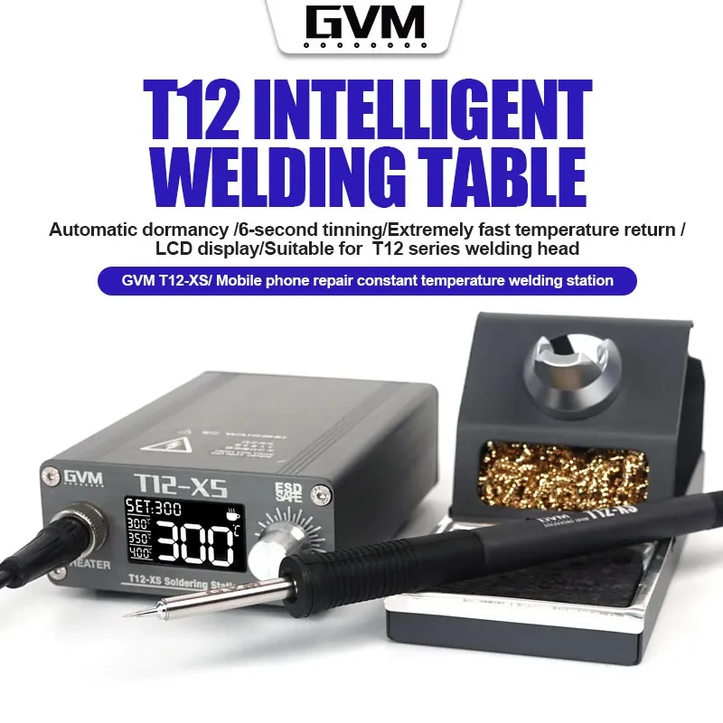 

GVM T12-XS Intelligent Welding Table For Mobile Phone Maintenance With Digital Display Thermostatic BGA Rework Soldering Station