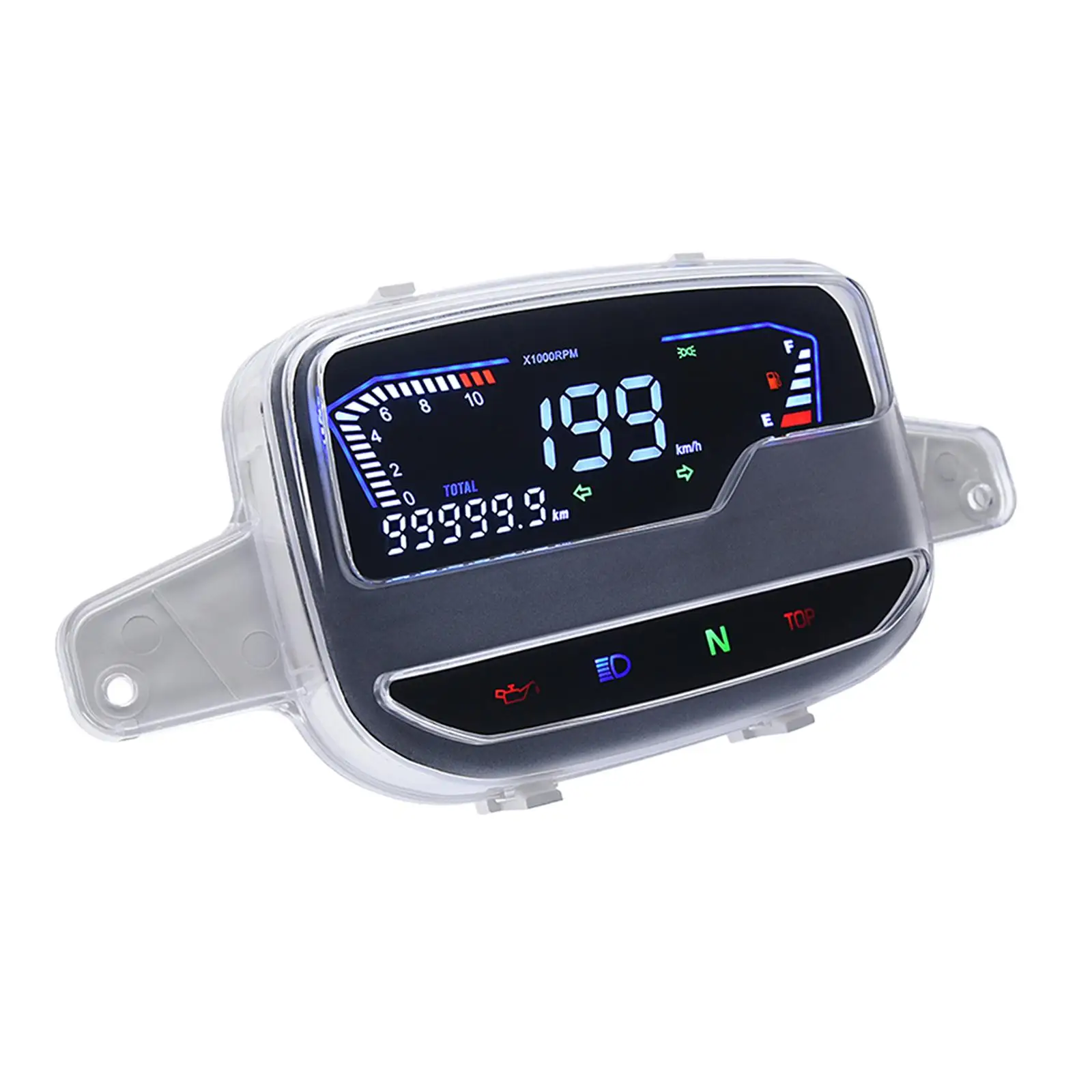 Digital Motorcycles Speedometer Alarm Function Easy Installation Full Screen