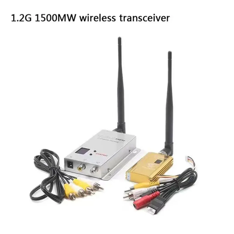 Wireless FPV 1.2Ghz 1.2G 8CH 1500mw AV Sender TV Audio Video Transmitter Receiver For QAV250 250 FPV Quadcopter