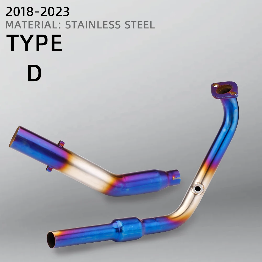51MM Motorcycle Exhaust Middle Link Pipe Escape For YZF-R15 V3 V4 MT-15 YZF R125 2018-2023 Front Connect Pipe