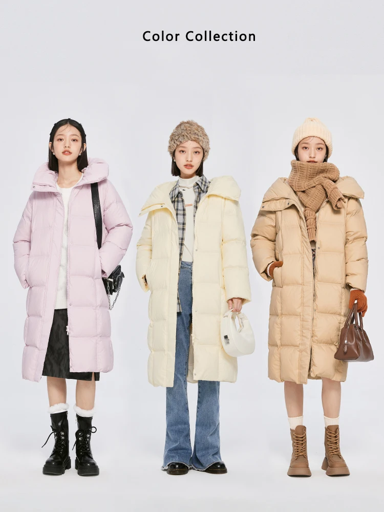 Casaco de inverno com capuz para mulher grosso quente puffer jaquetas doce solto feminino à prova dlong água casacos longos outerwear 2022 novo