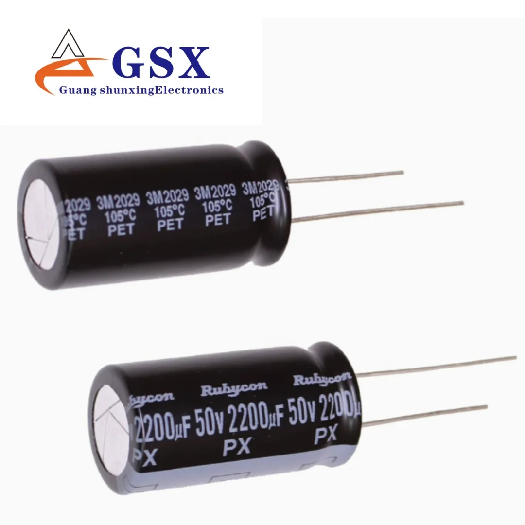 

Brand new original genuine imported aluminum electrolytic capacitor 50v2200uf 16 * 31.5 ruby PX 105 degrees