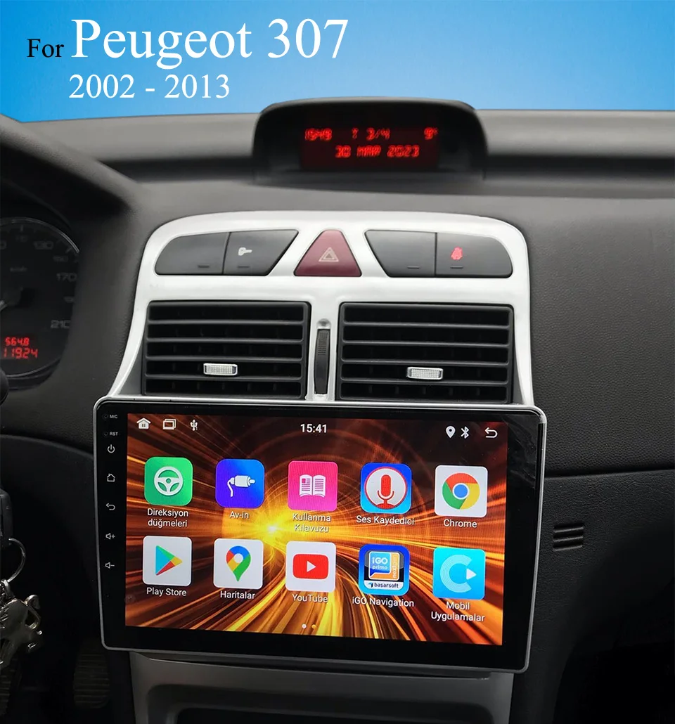 Carplay Android Auto For Peugeot 307 2002 2004 2006 2008 2010 2013 Car Radio FM AM Music Tape Recorder PC Tablet GPS Navigation