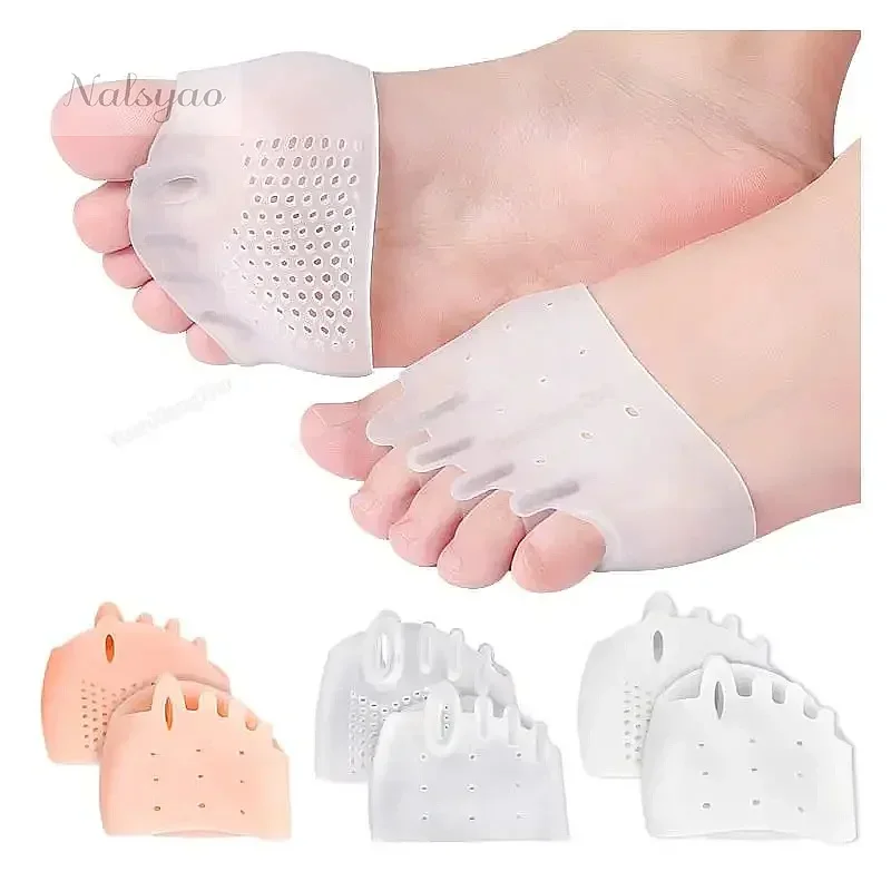 Forefoot Pads Silicone Insoles Orthopedic Shoe Inserts for Women Toe Separator Pain Relief Foot Care Cushion Pads