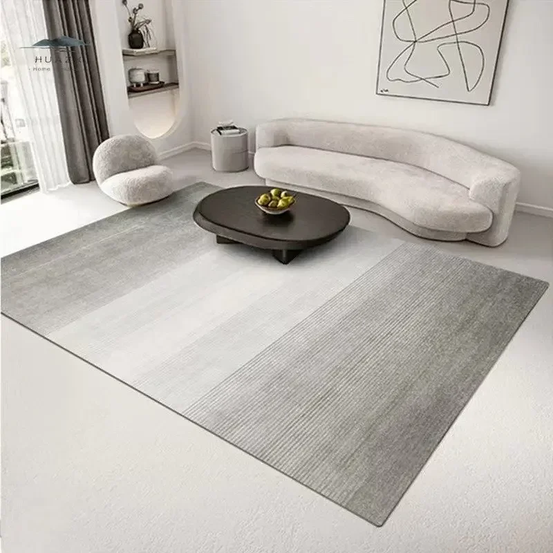 Pure Grey Carpet Living Room Coffee Table Floor Mat Bedroom Bedside Mats Corridor Anti-skidding Home Decorative Area Doormats