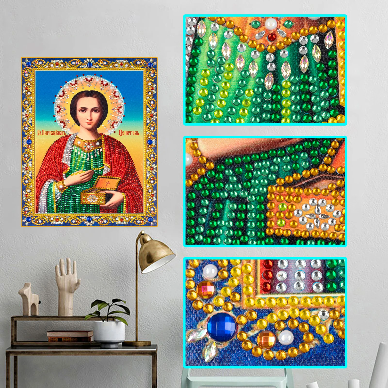 Religion Icon Leader 5D DIY Diamond Painting Mosaic True Religious Men Special Shaped Embroidery Diamond Rhinestone Home Decor