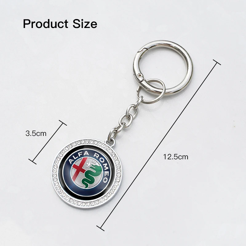 Fashion keychain car accessories keyring accessories For Alfa Romeo 4C 159 Spider Giulia Giulietta 156 Tonale Mito 147 8C GT