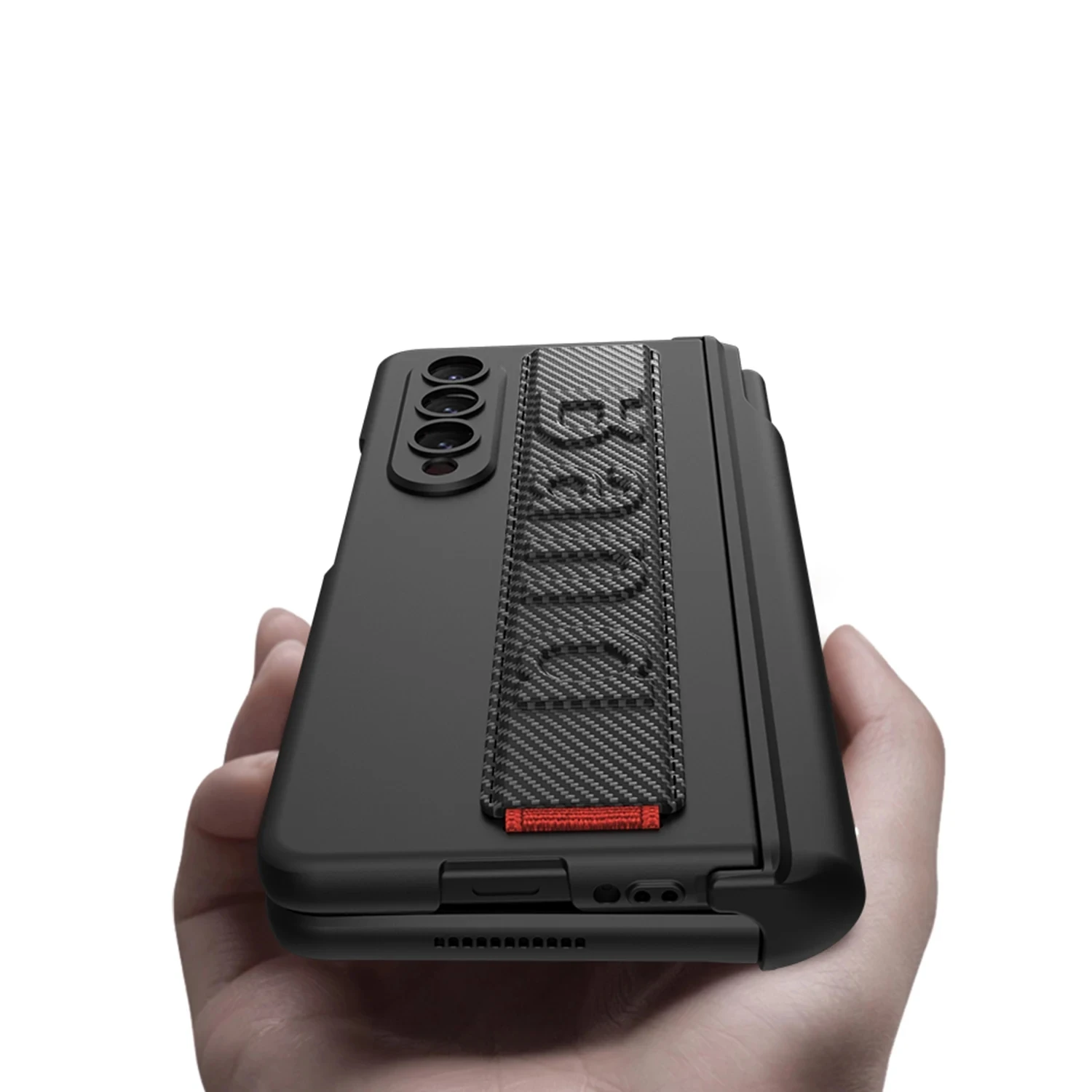High quality magnetic hinge cover for Samsung Z Fold4 phone case wrist strap full cover film pen holder protective case