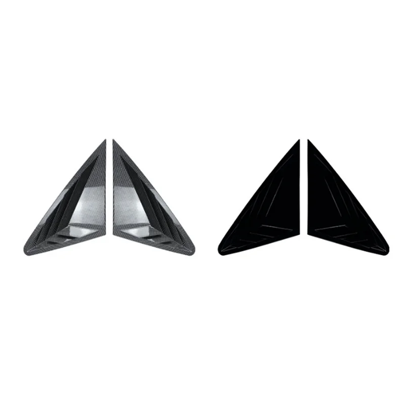 

NEW-Car Rear Triangular Window Trim Sticker Louvers Shutters Blinds Cover Trim Foraudi Q5 FY Coupe 2018-2024 Carbon Fiber