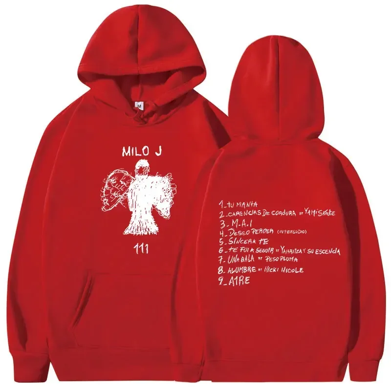 2026 neuer Milo J 111 Album-Grafik-Hoodie für Männer und Frauen, Unisex-Sweatshirt, Vintage Hip-Hop-Pullover, Geschenk für Fans, Streetwear-Kapuzenpullover – Detail 11