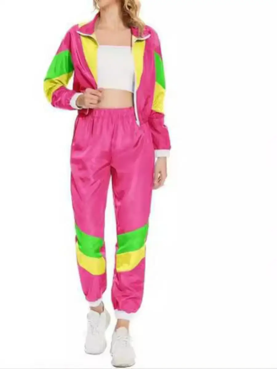 جديد loween الهيب هوب ريترو ديسكو ملابس رياضية تأثيري الاسمية أداء زي 75D البوليستر المرأة الزي الرقص التقليدي