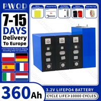 PWOD 3.2V Lifepo4 Battery 360AH Grade A 10000Cycle DIY 12V 24V 48V Lithium iron phosphate Cell For Camping Golf Cart EU Stock