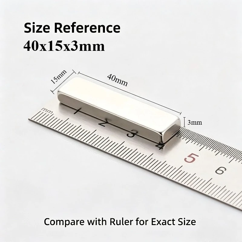 40x15x3mm N35 Neodymium Magnet Block Powerful Strong Permanent NdFeB Magnet 40*15*3mm For DIY Craft Industrial Project 40*15*3mm