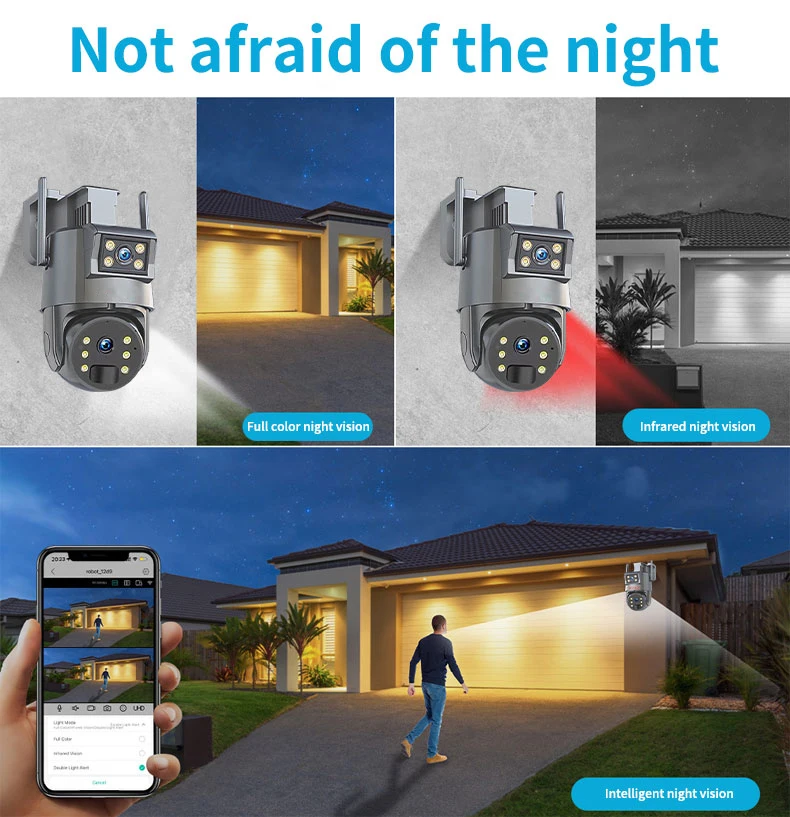 Ubox 6MP 10X زووم بصري 4G بطاقة Sim كاميرا لاسلكية PTZ تعمل بالطاقة الشمسية للمزرعة في الهواء الطلق IP66 Ptz الربط تتبع الإنسان #6