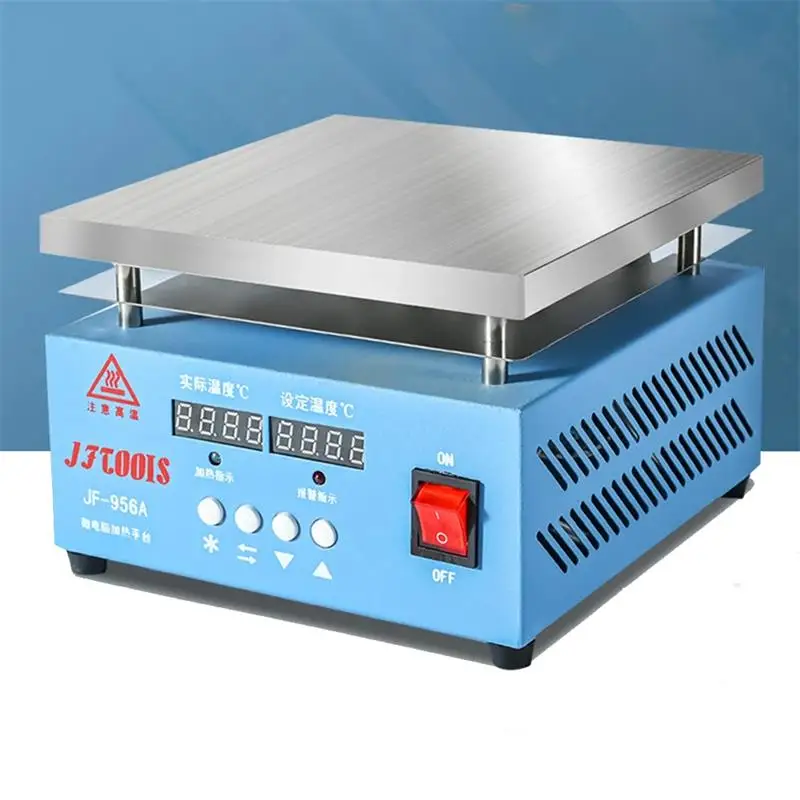 1000W Electronic Hot Plate 956A Constant Temperature Adjustable Heating Platform LED Lamp Beads Electric Heating Plate 200*200mm