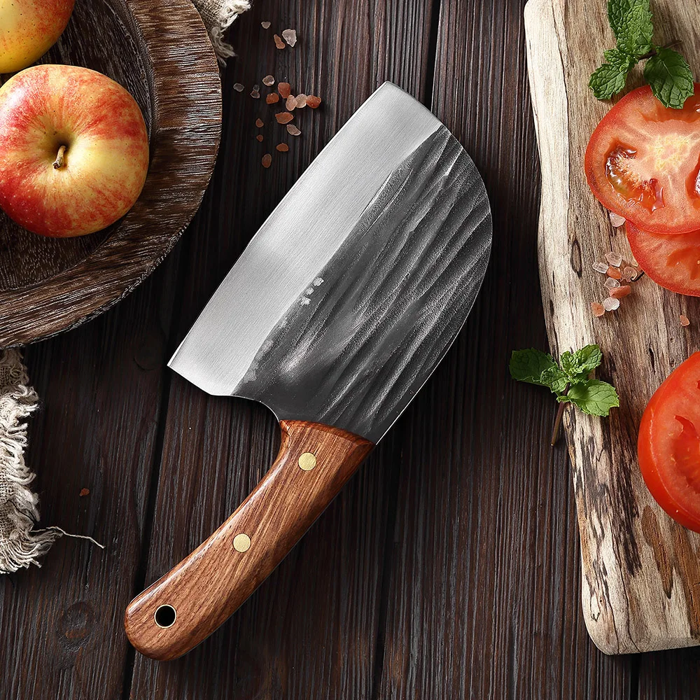 

Full Tang Kitchen Boning Knife Handmade Forged Butcher Knife Serbian Chef Knife Multi Cleaver For Meat, fish and vegetables