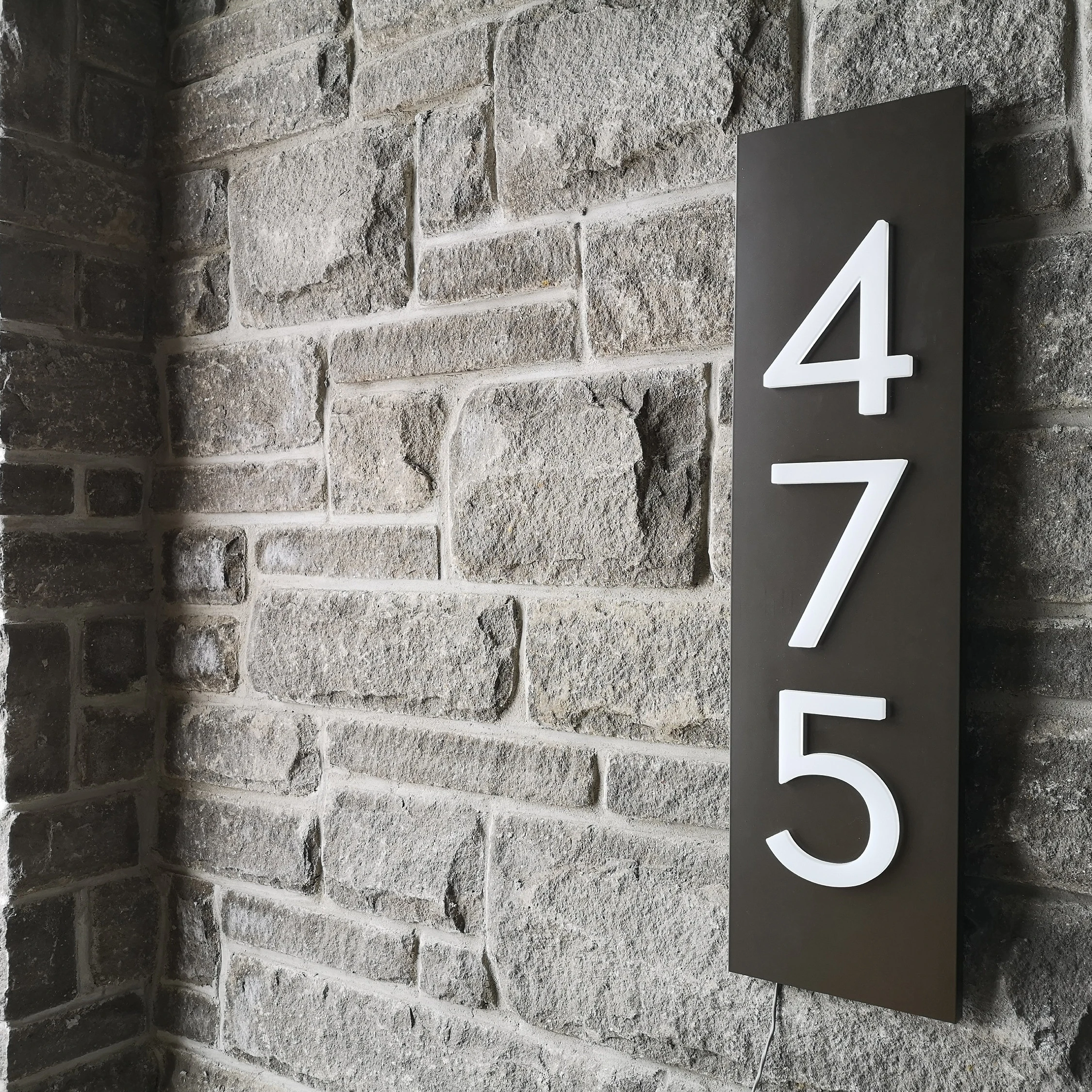 Imagem -05 - Customizável Led House Number Sign Bespoke Preto Branco Luz Amarela Disponível Rua Número do Quarto Personalização