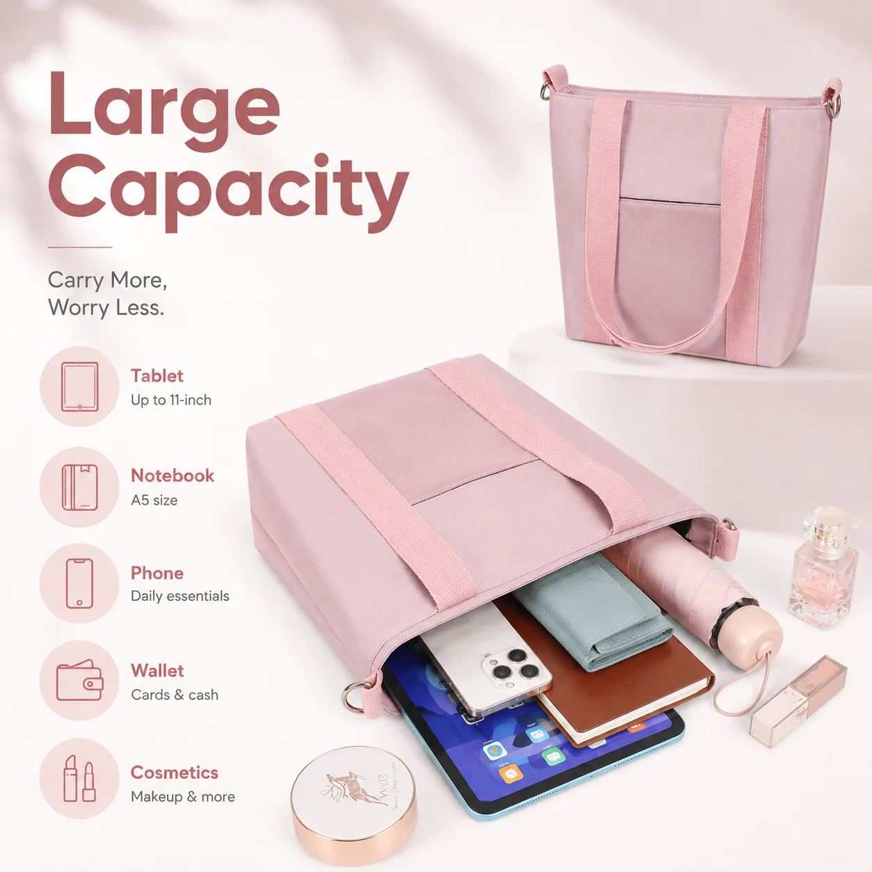 

Multifunctional Canvas Handheld Tote Bag, Durable & Water-Resistant, Multi-Color Available, Universal for Commute, Travel & Scho