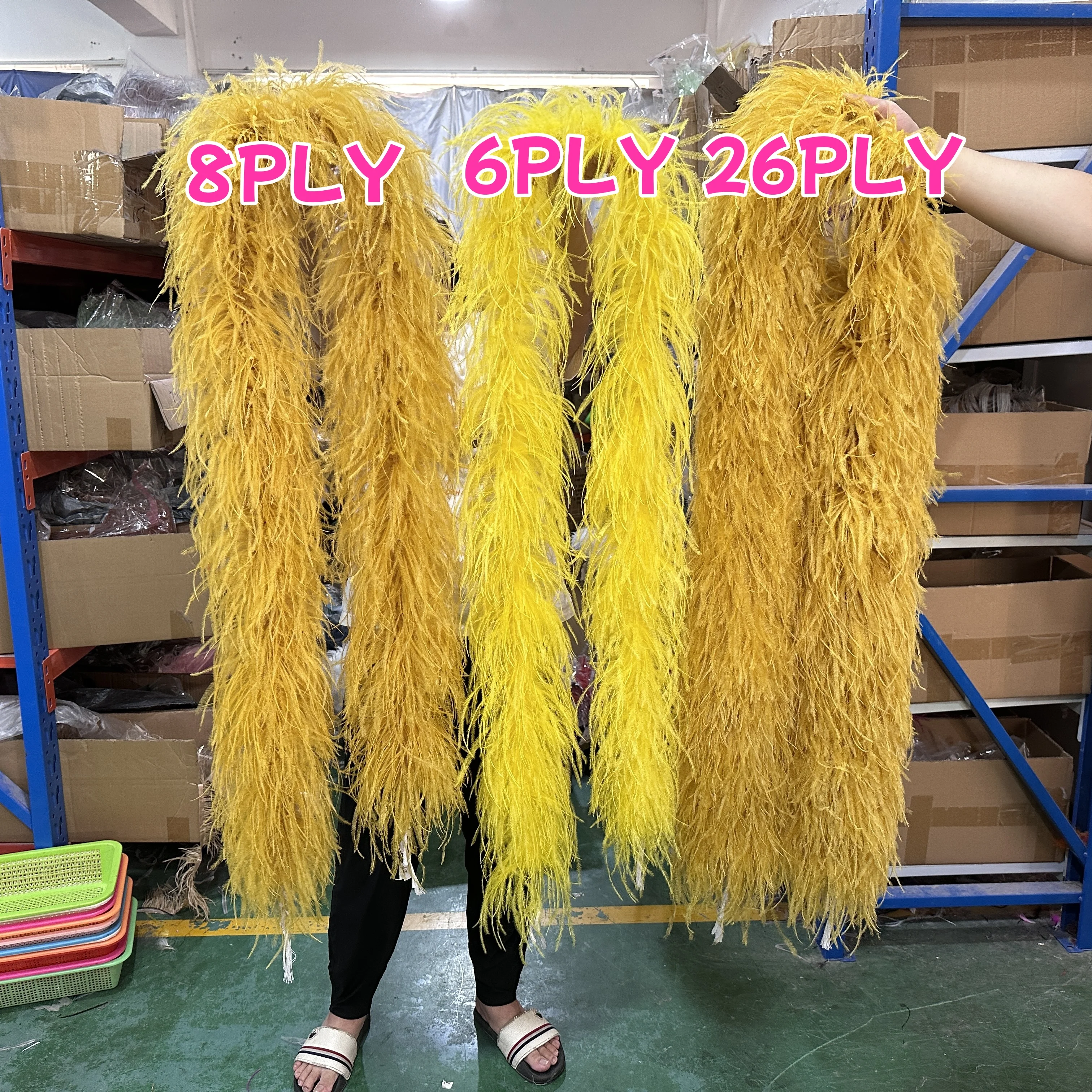 Natural Ostrich Feather Boa 1-10Ply Soft Fluffy Scarf Wrap for Wedding Party Halloween Costume Dance Decor DIY Craft Accessories
