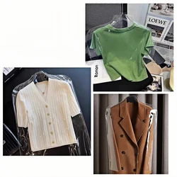 5/10pcs Transparent Clothes Dust Cover Waterproof Garment Bag Jacket Suit Protector MoistureProof Wardrobes Clothes Organizer
