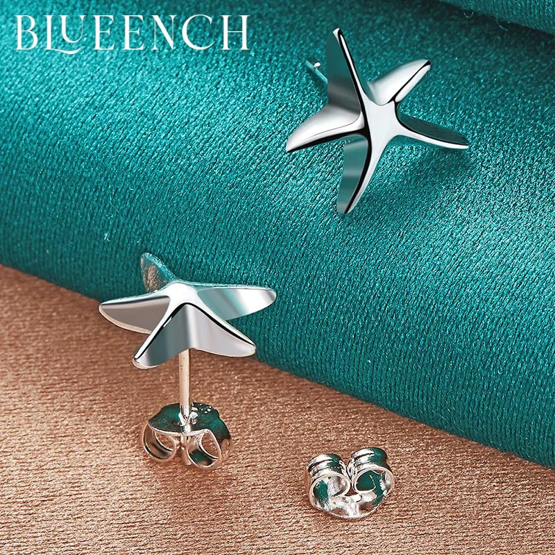 Blueench 925 Sterling Silver Stereo Star Stud Earrings  Earrings for Women Proposal Marriage Personality Fashion Jewelry