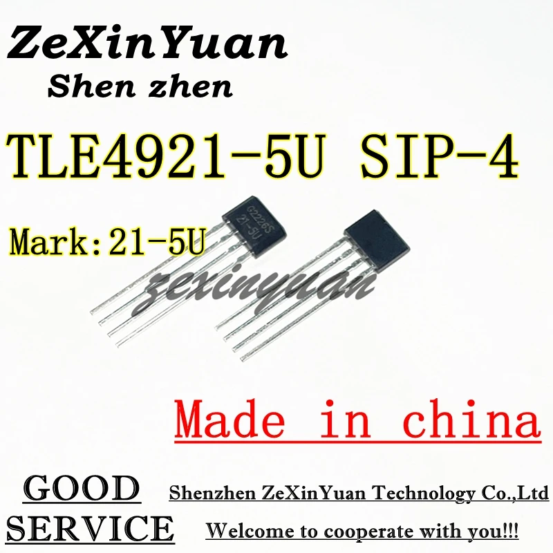 2PCS/5PCS/10PCS TLE4921-5U P-SSO-4-1 TLE4921-5 4921-5 21-5U SIP-4 Hall gear sensor