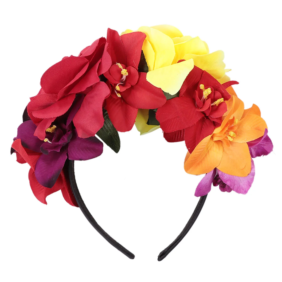 Halloween Party Headband White Outfits for Women Accessories Rose Flower Hair Women's Clothing Hoop Polyester Headdress