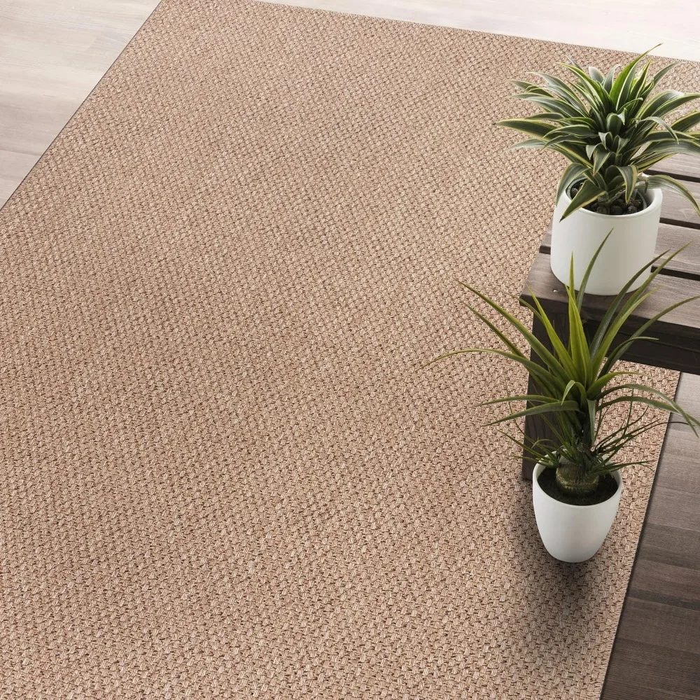 

Easy Jute Rug 4x6, Indoor Outdoor Natural Color Farmhouse Area Rugs for Living Room Patio and Kitchen Rug